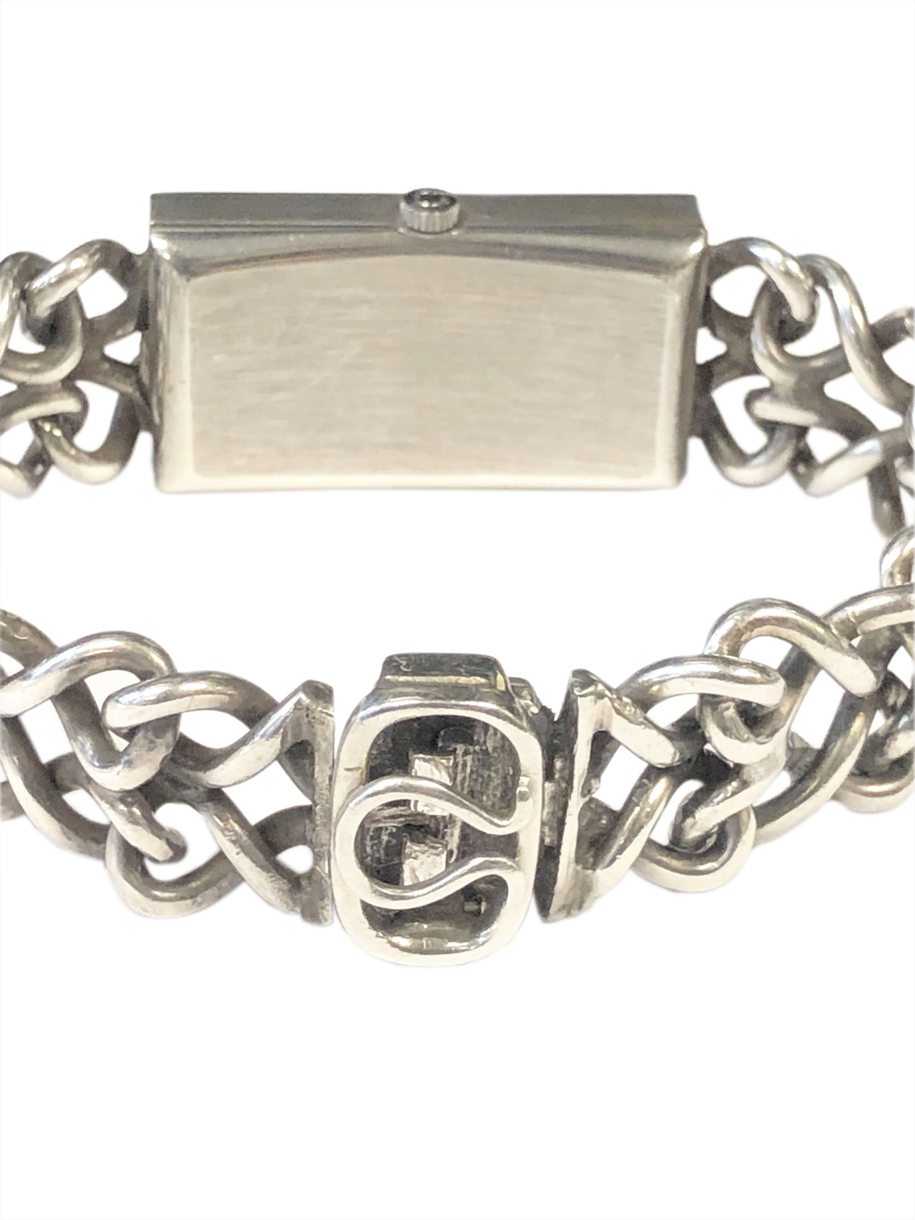Women's or Men's Omega De Ville Mid Century Sterling Silver Bracelet Mechanical Wrist Watch
