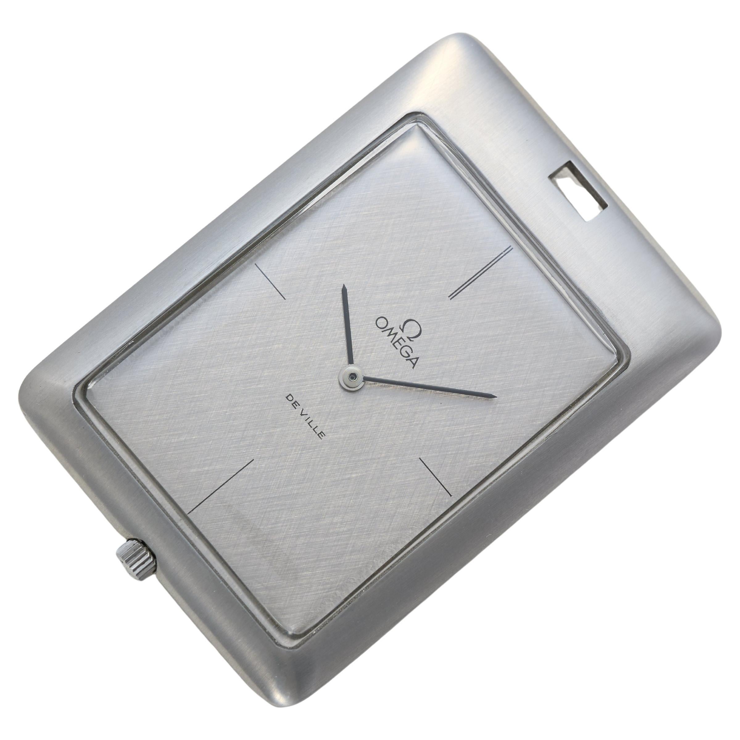 Omega De Ville Pocket Watch Art Deco Steel Manual Wind Immaculate