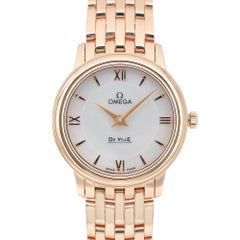 Omega De Ville Prestige 18K Rose Gold MOP Dial Quartz Watch 424.50.27.60.05.002