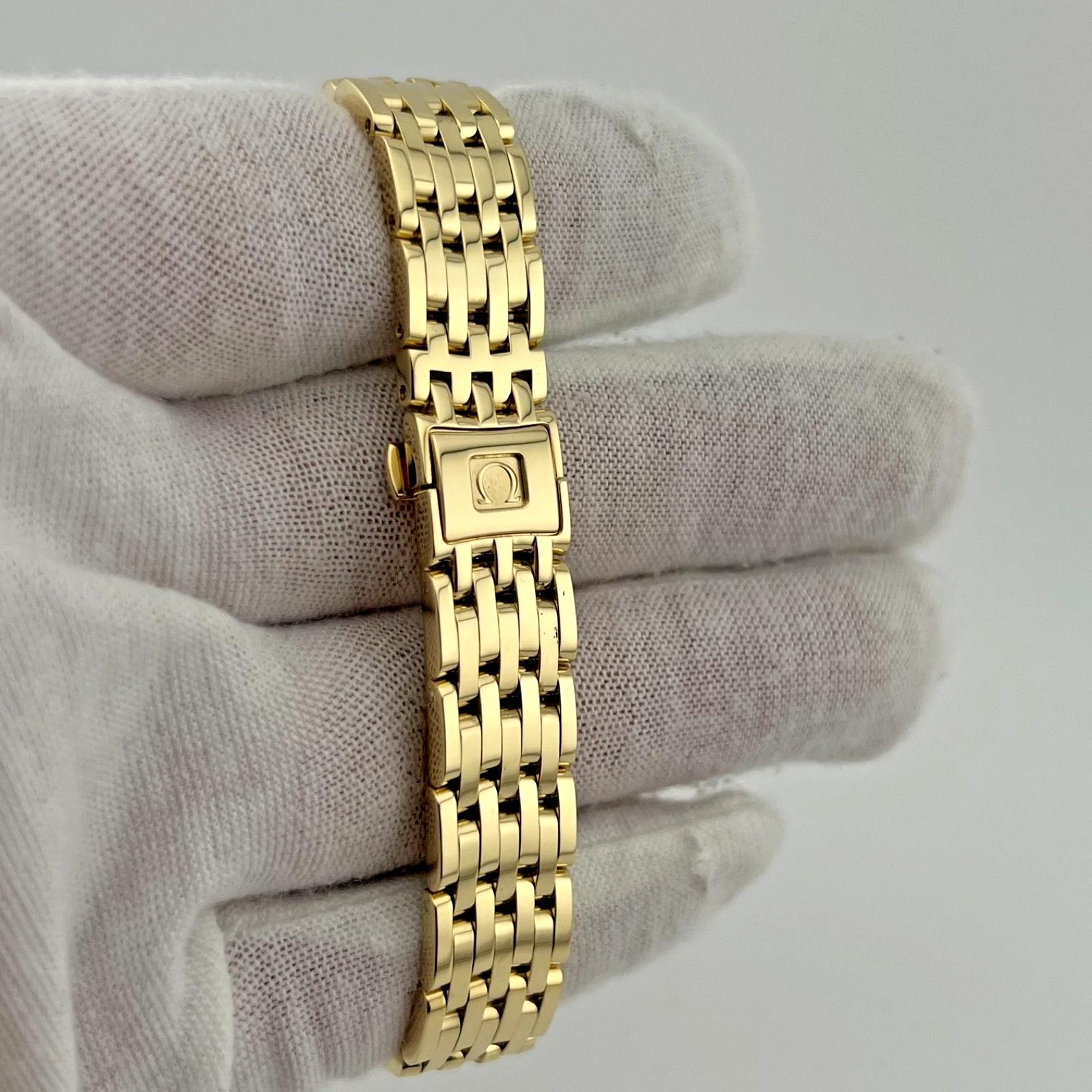 Omega De Ville Prestige 41707600 Madreperla Quadrante Diamante Oro 18 carati Scatola di Carta in vendita 1