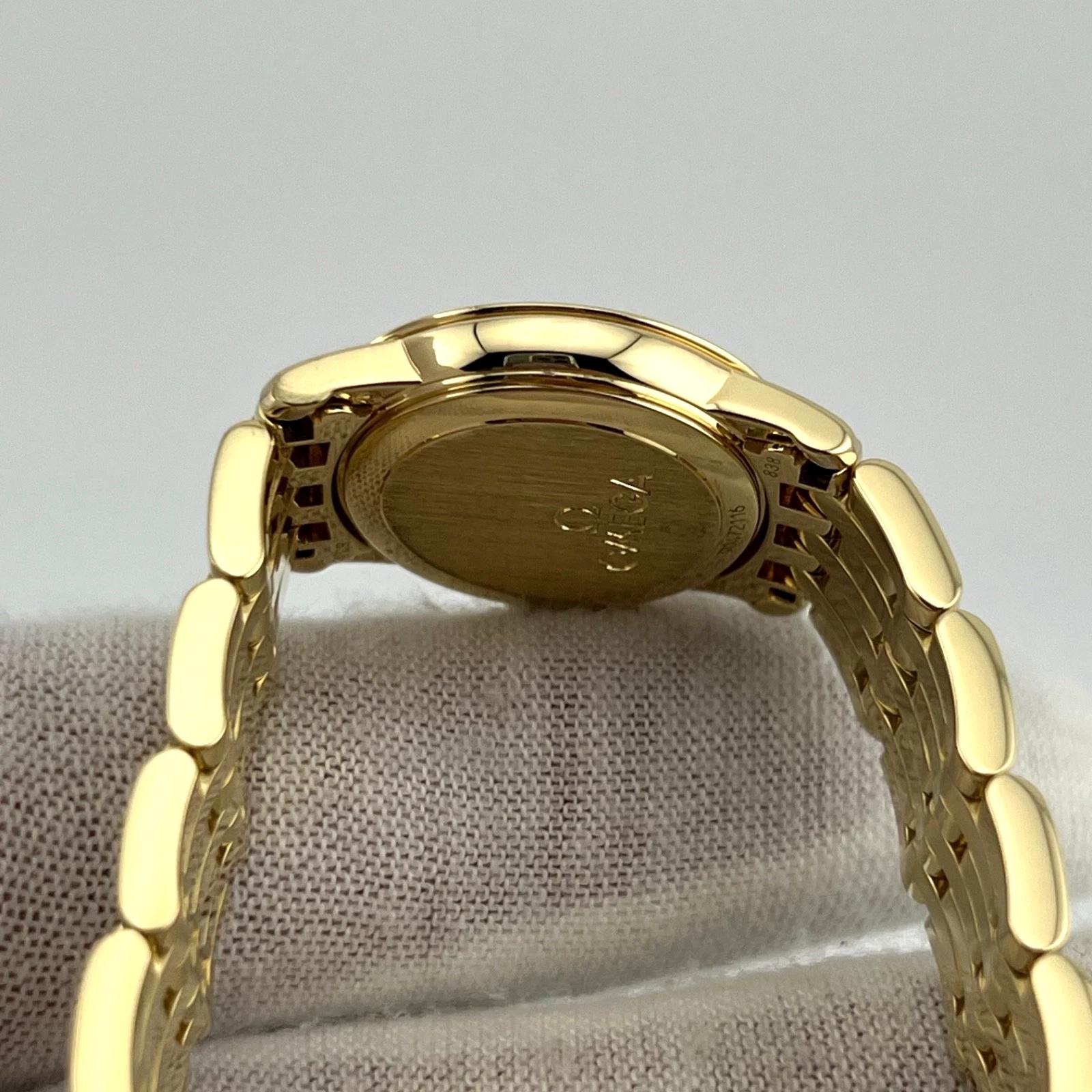 Omega De Ville Prestige 41707600 Madreperla Quadrante Diamante Oro 18 carati Scatola di Carta in vendita 3