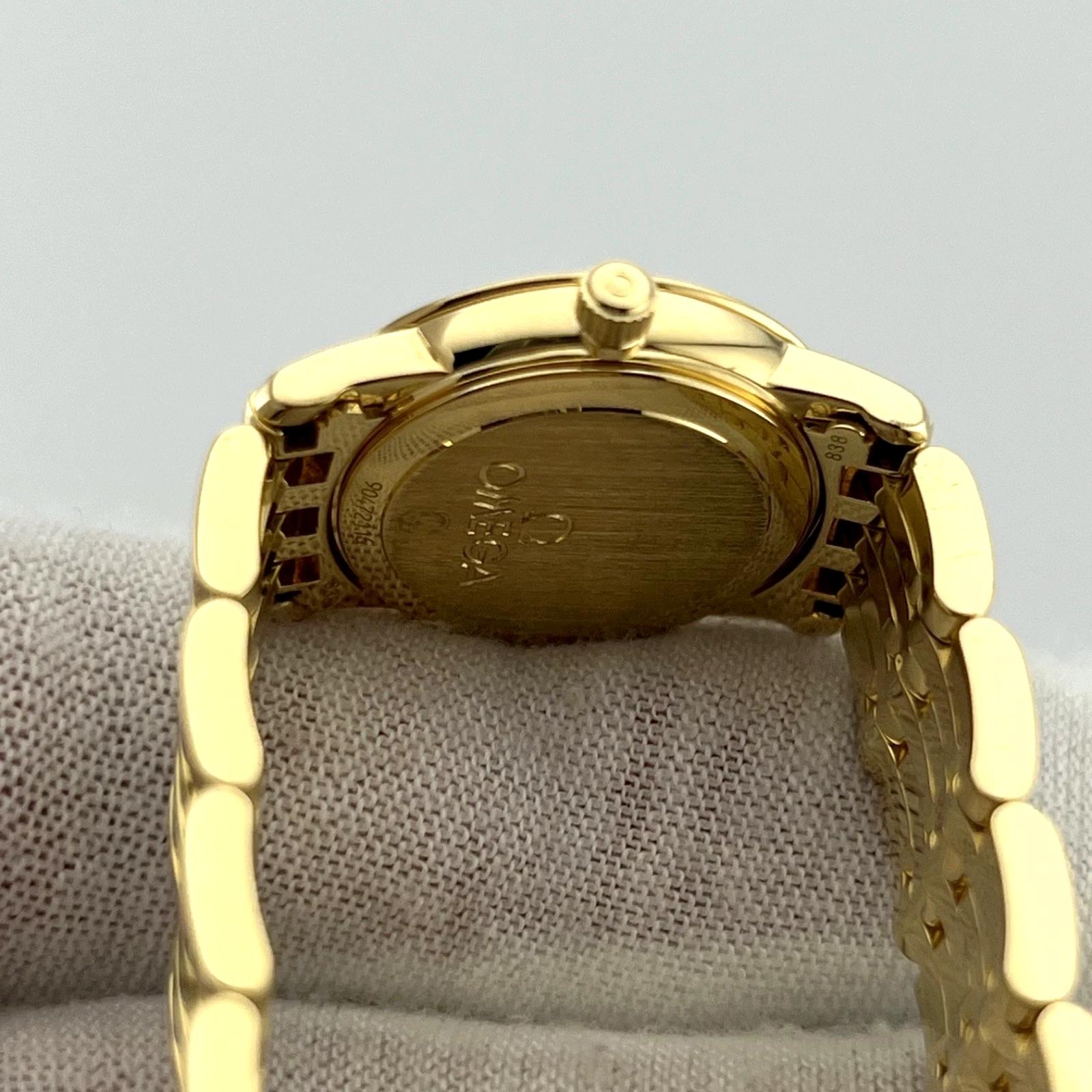 Omega De Ville Prestige 41707600 Madreperla Quadrante Diamante Oro 18 carati Scatola di Carta in vendita 4