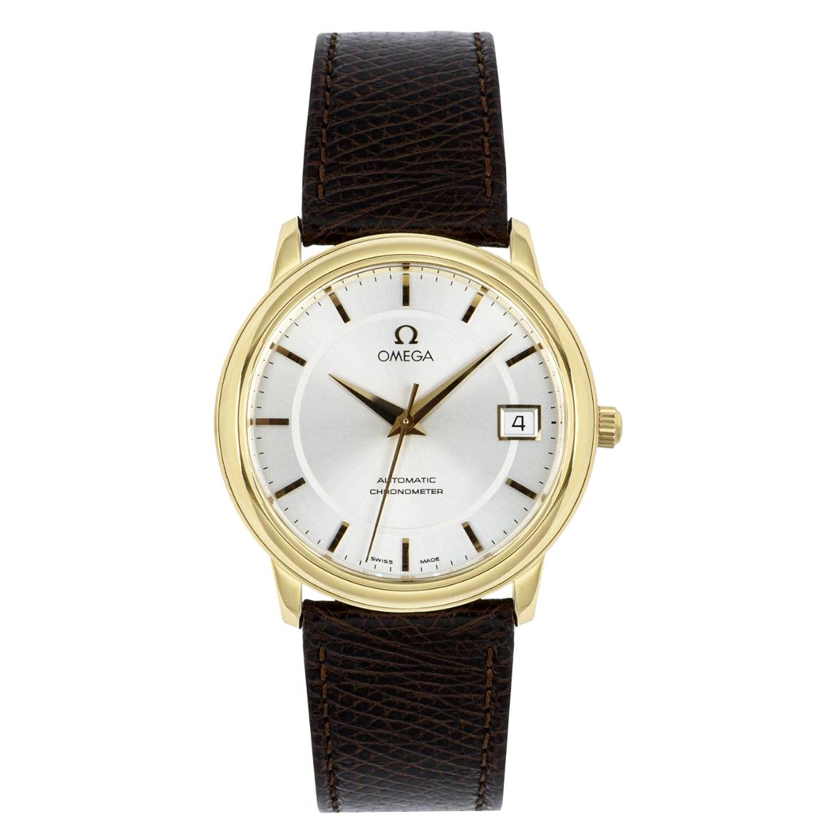 Omega De Ville Prestige Chronometer Yellow Gold Watch