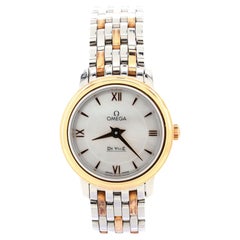 Omega De Ville Prestige Quarz-Uhr aus Edelstahl und Roségold mit Mutter