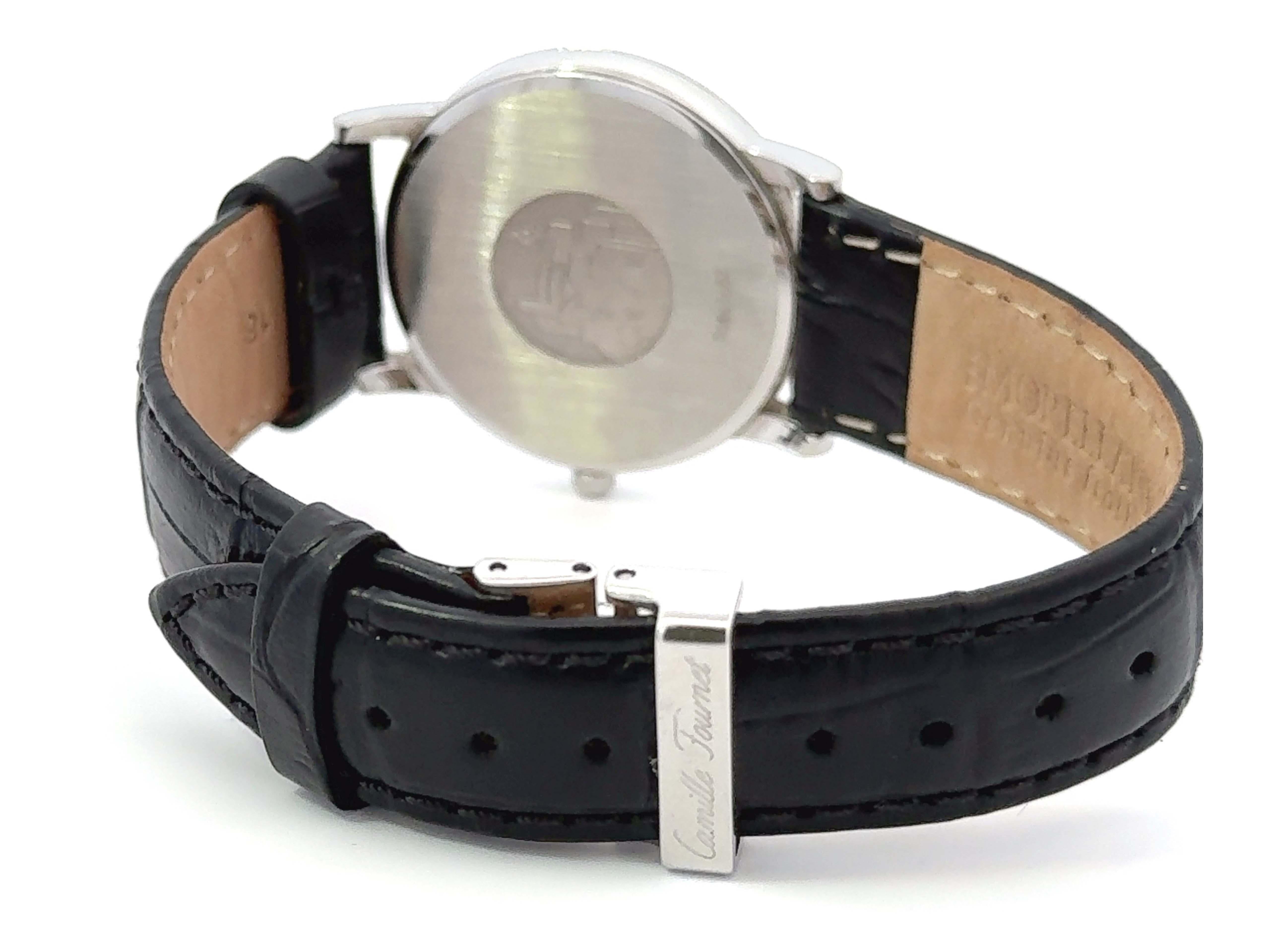 OMEGA De Ville Prestige Montre à quartz en acier 34 mm avec bracelet en alligator générique en vente 1