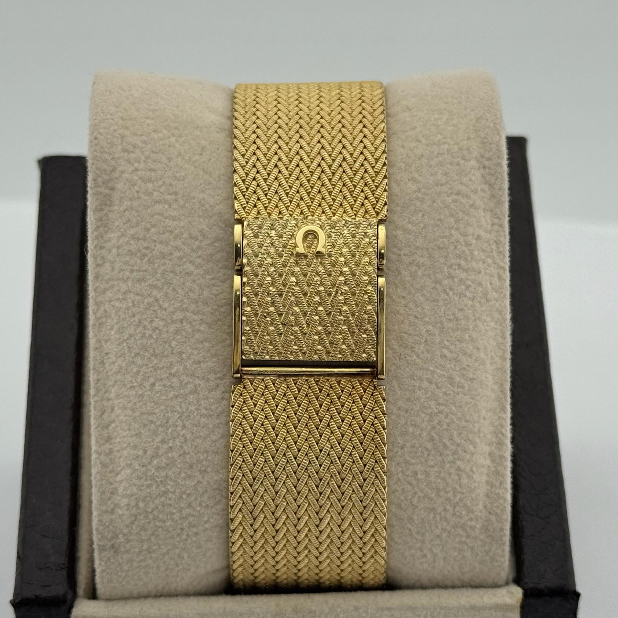 Omega De Ville Quartz 14K Yellow Gold Original Box For Sale 7