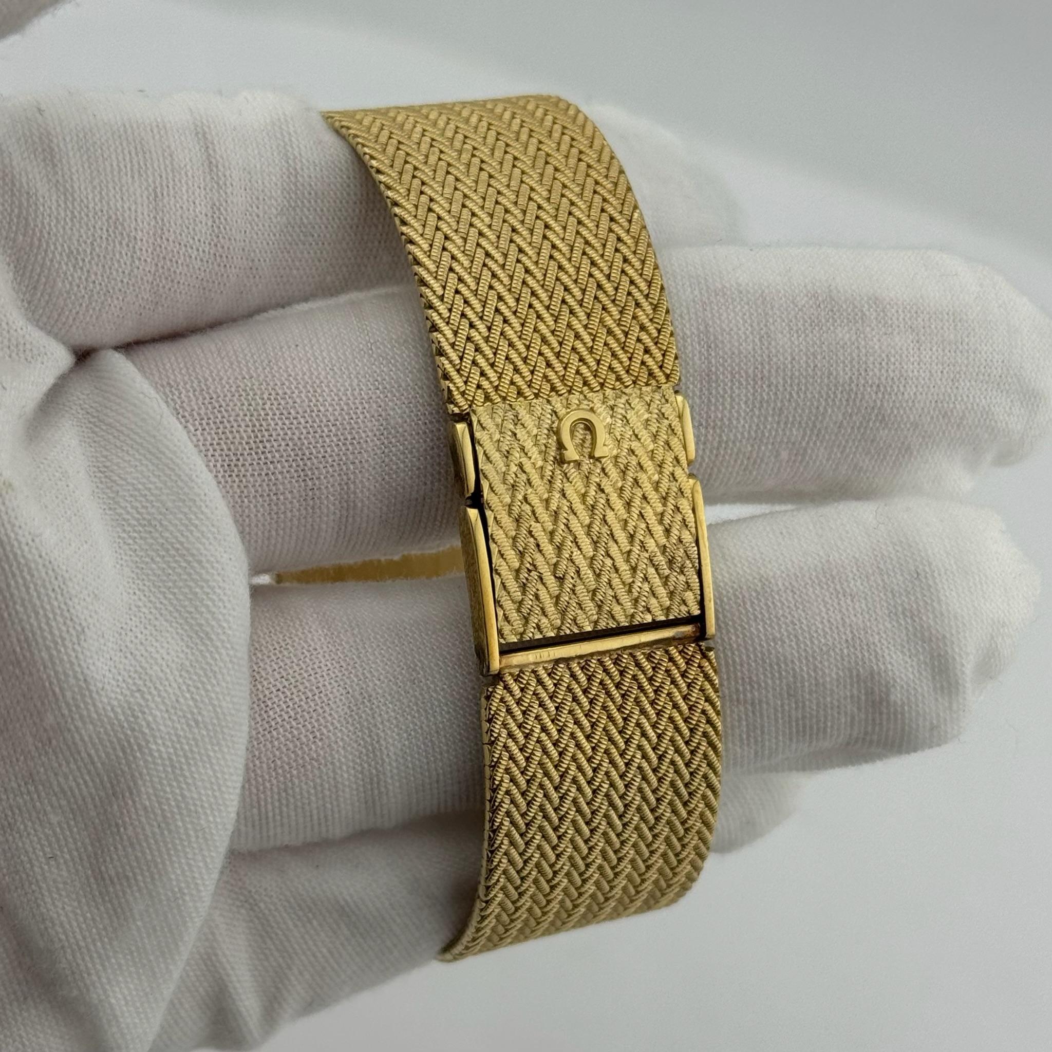 Omega De Ville Quartz 14K Yellow Gold Original Box For Sale 3