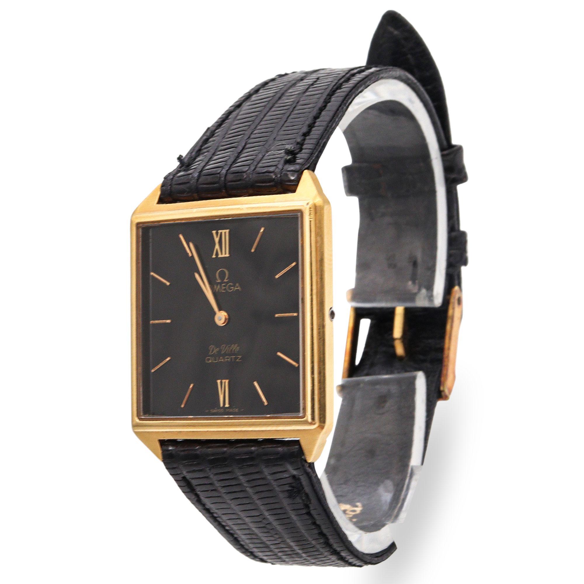 Omega De Ville Stainless Steel Quartz Men's Watch In Good Condition For Sale In New York, NY