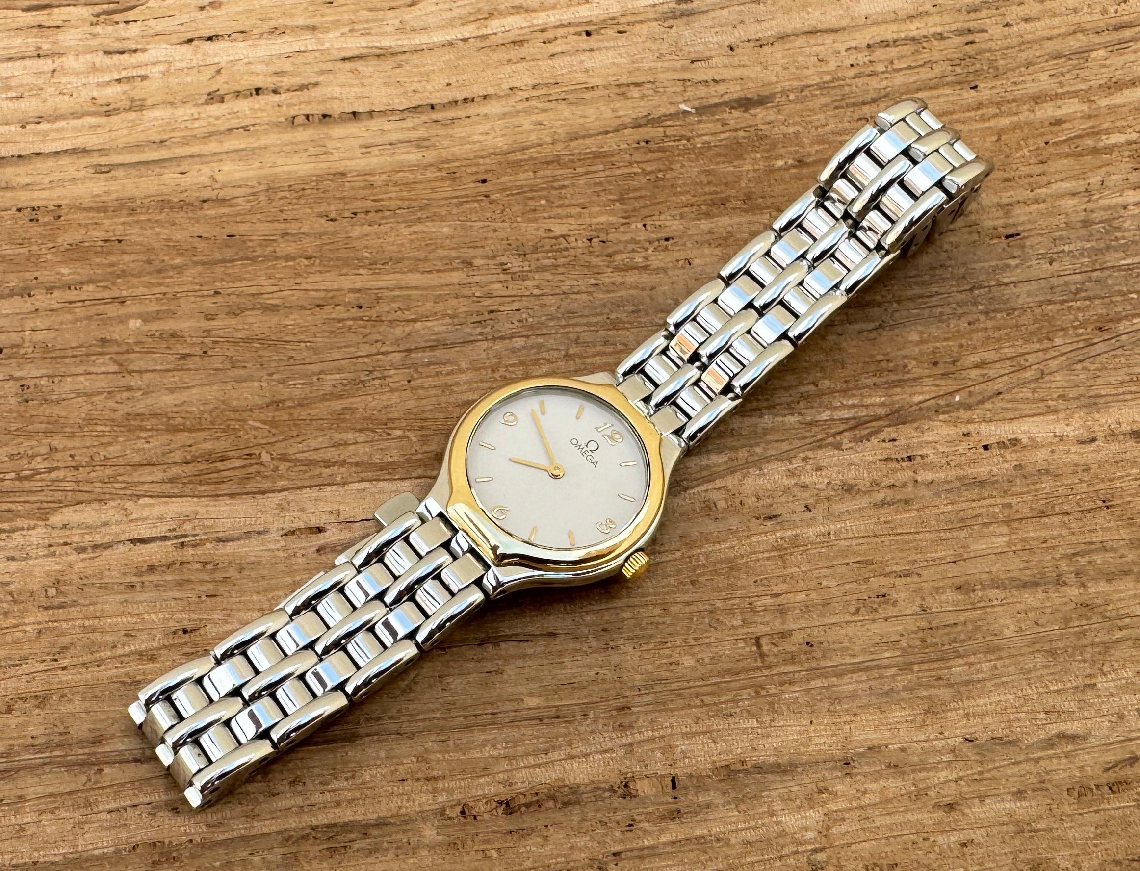 Omega De Ville Symbol Gold Stainless Steel Ladies Watch In Good Condition In Toronto, CA