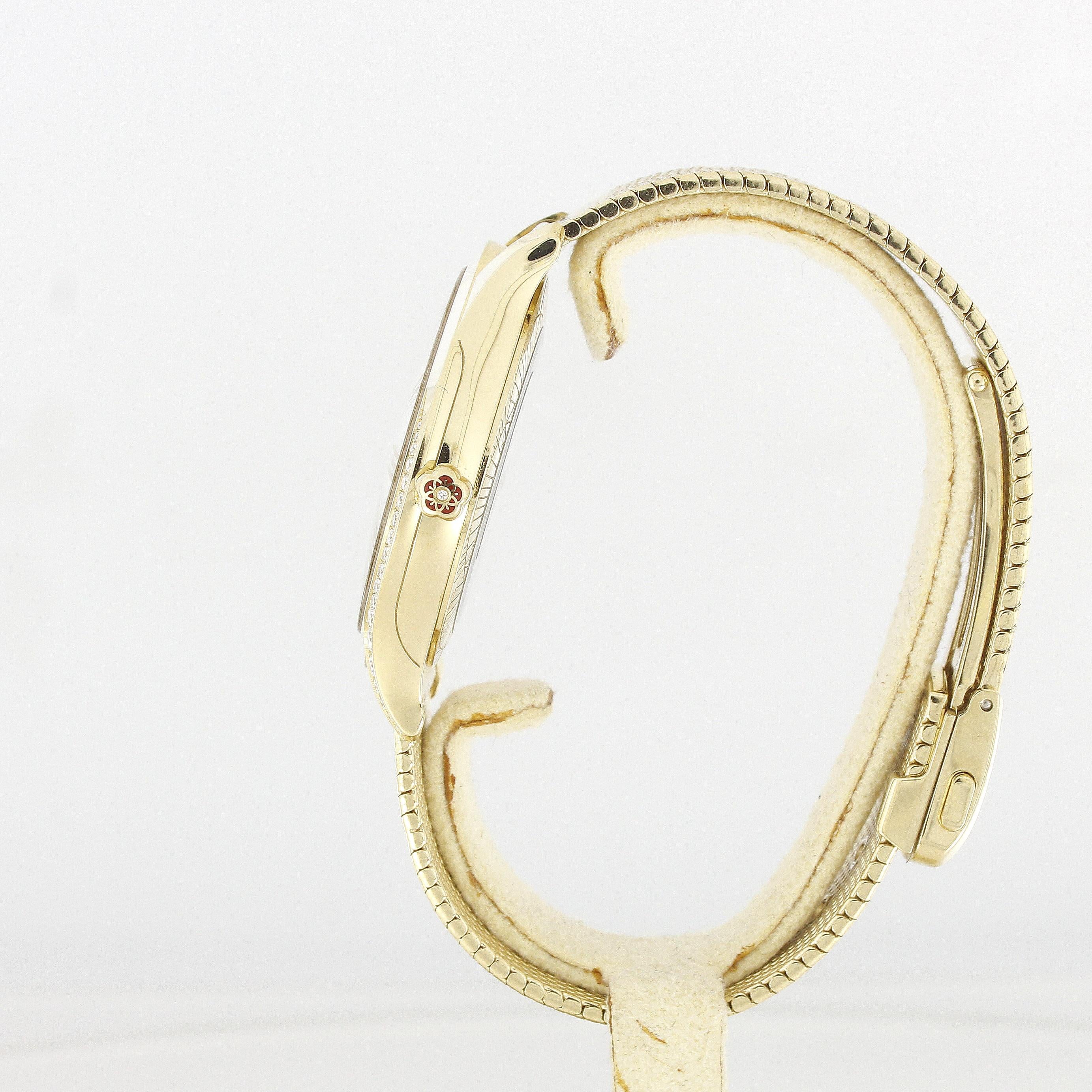 Contemporain Omega De Ville Montre-bracelet Trsor pour femme en or jaune avec diamants 428,55,36,60,99,002 en vente