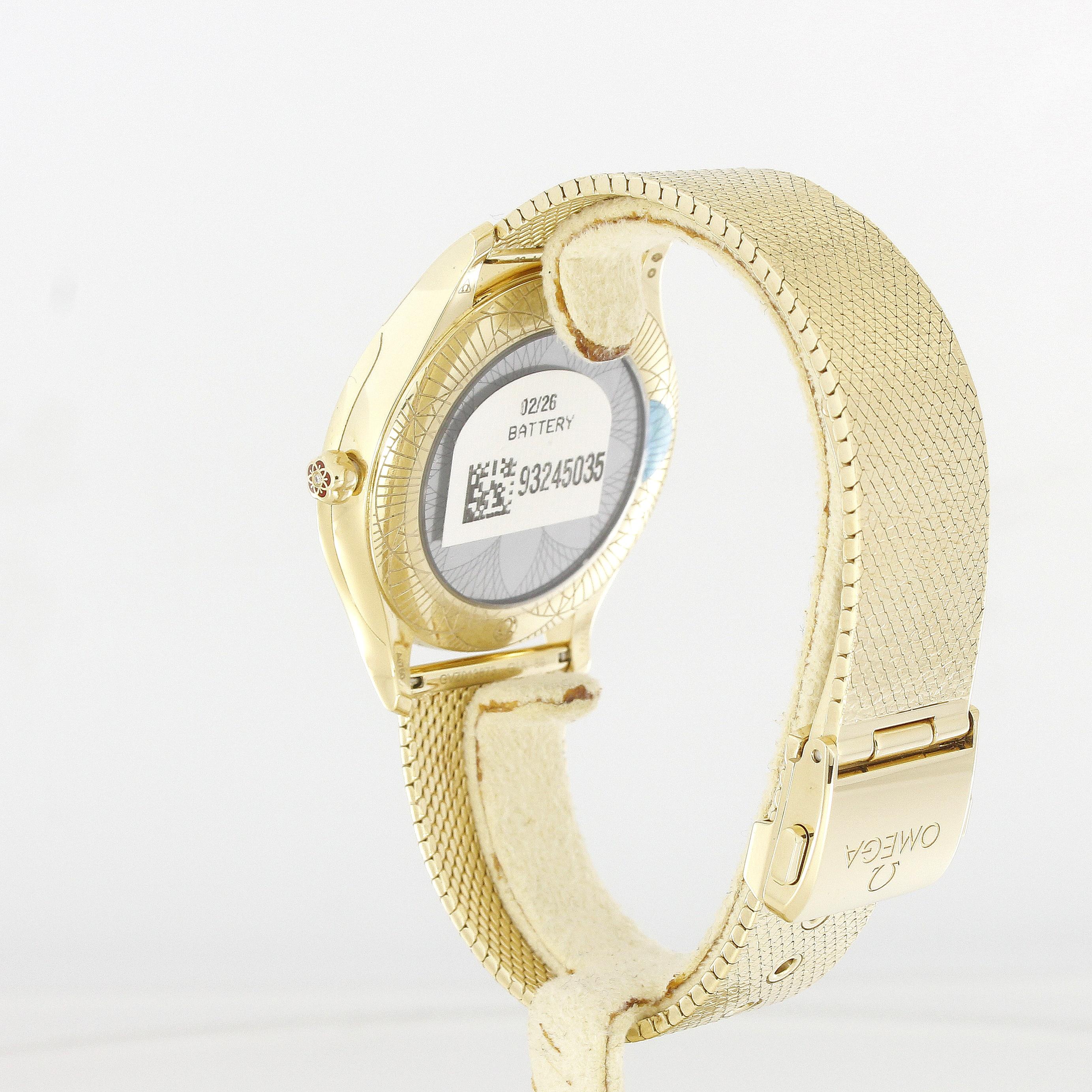 Omega De Ville Trsor Damenarmbanduhr 428.55.36.60.99.002 Gelbgold Diamanten (Brillantschliff)