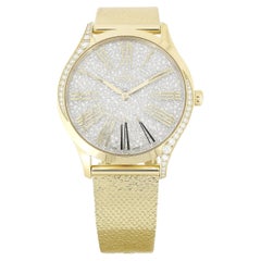 Omega De Ville Trésor Ladies Wristwatch 428.55.36.60.99.002 Yellow Gold Diamonds