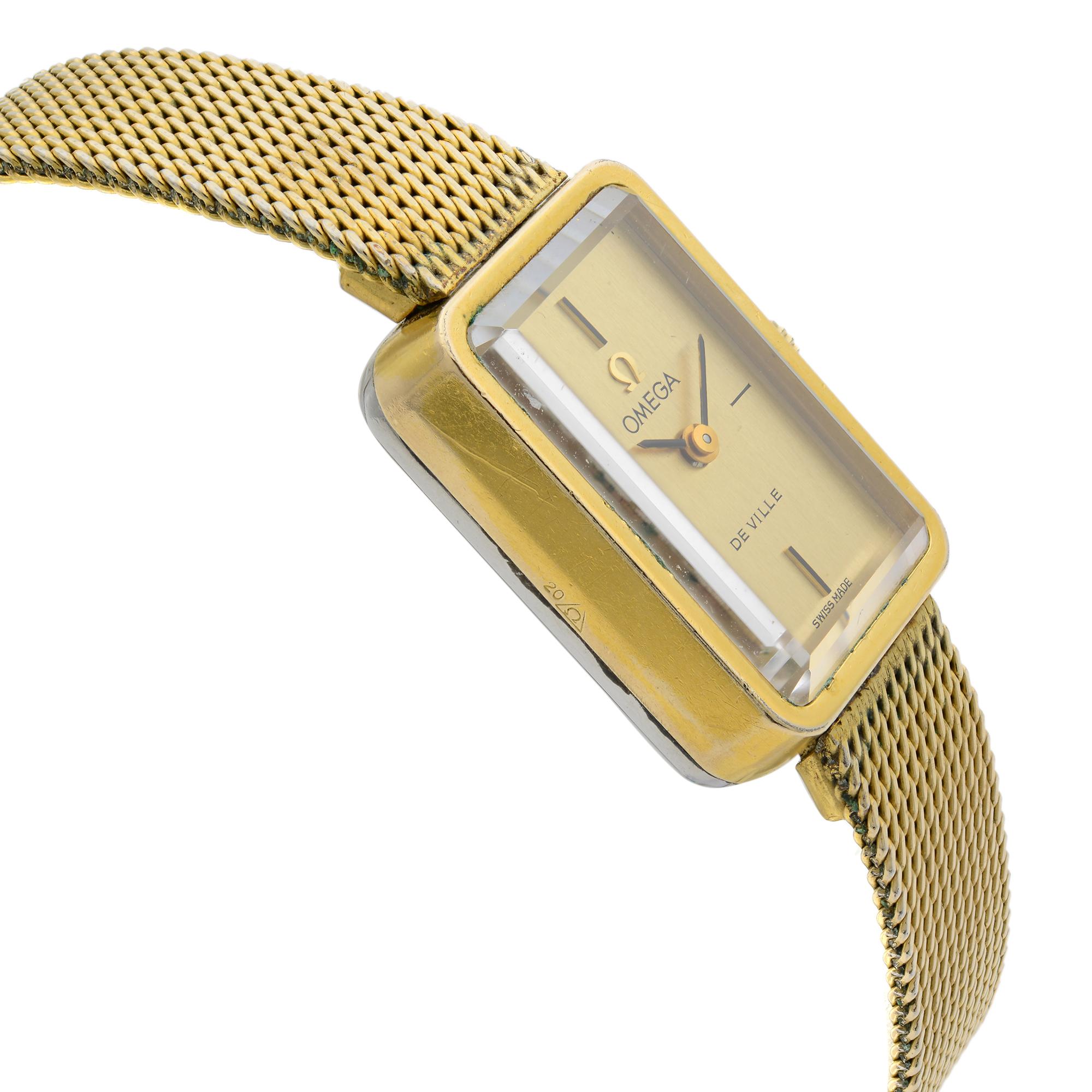vintage omega de ville ladies gold watch