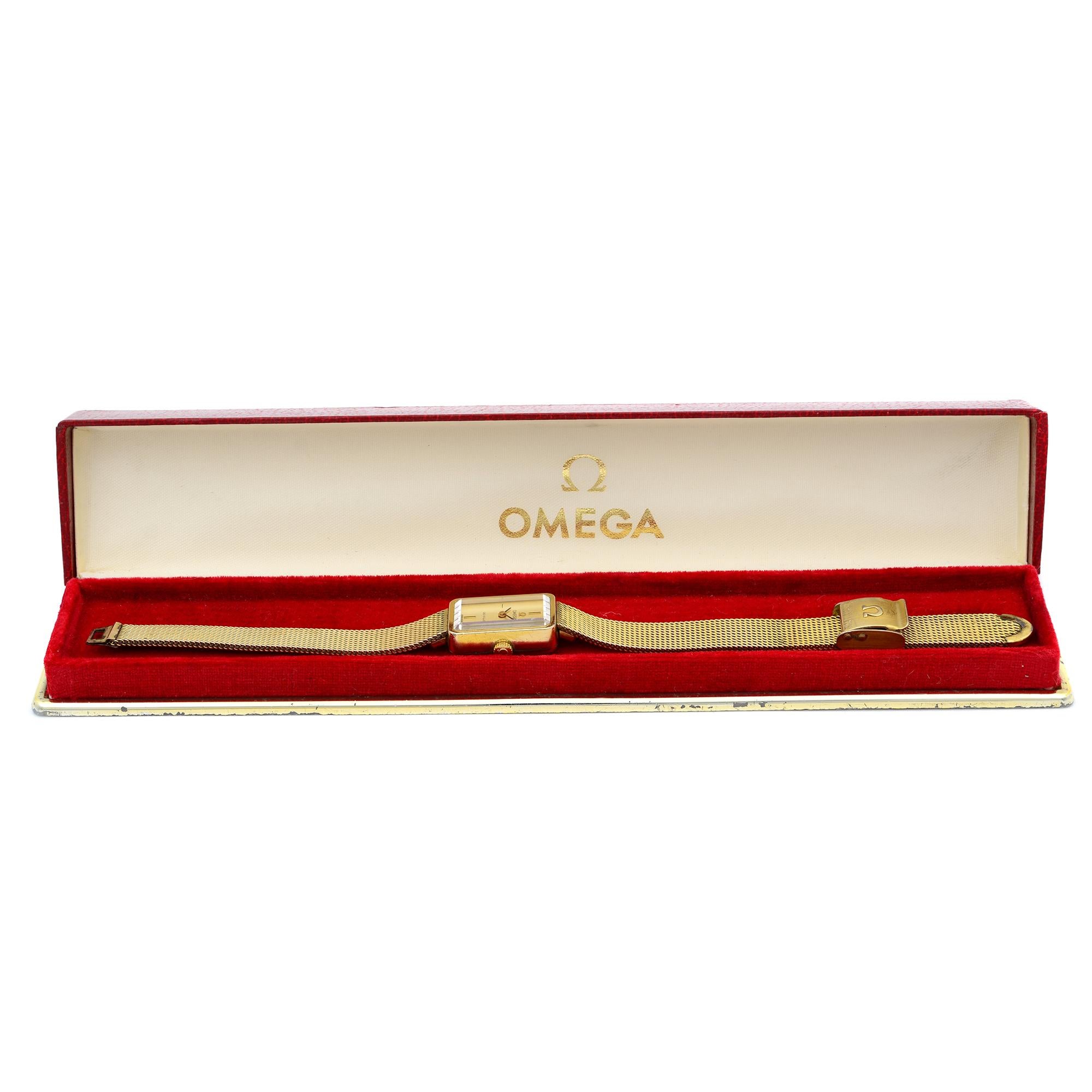 Omega De Ville Vintage vergoldete Edelstahl-Quarz-Damenuhr 511.445, Vintage 3