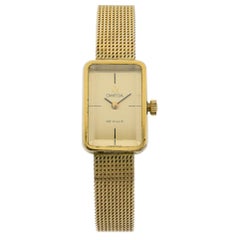 Omega De Ville Vintage Gold Plated Stainless Steel Quartz Ladies Watch 511.445