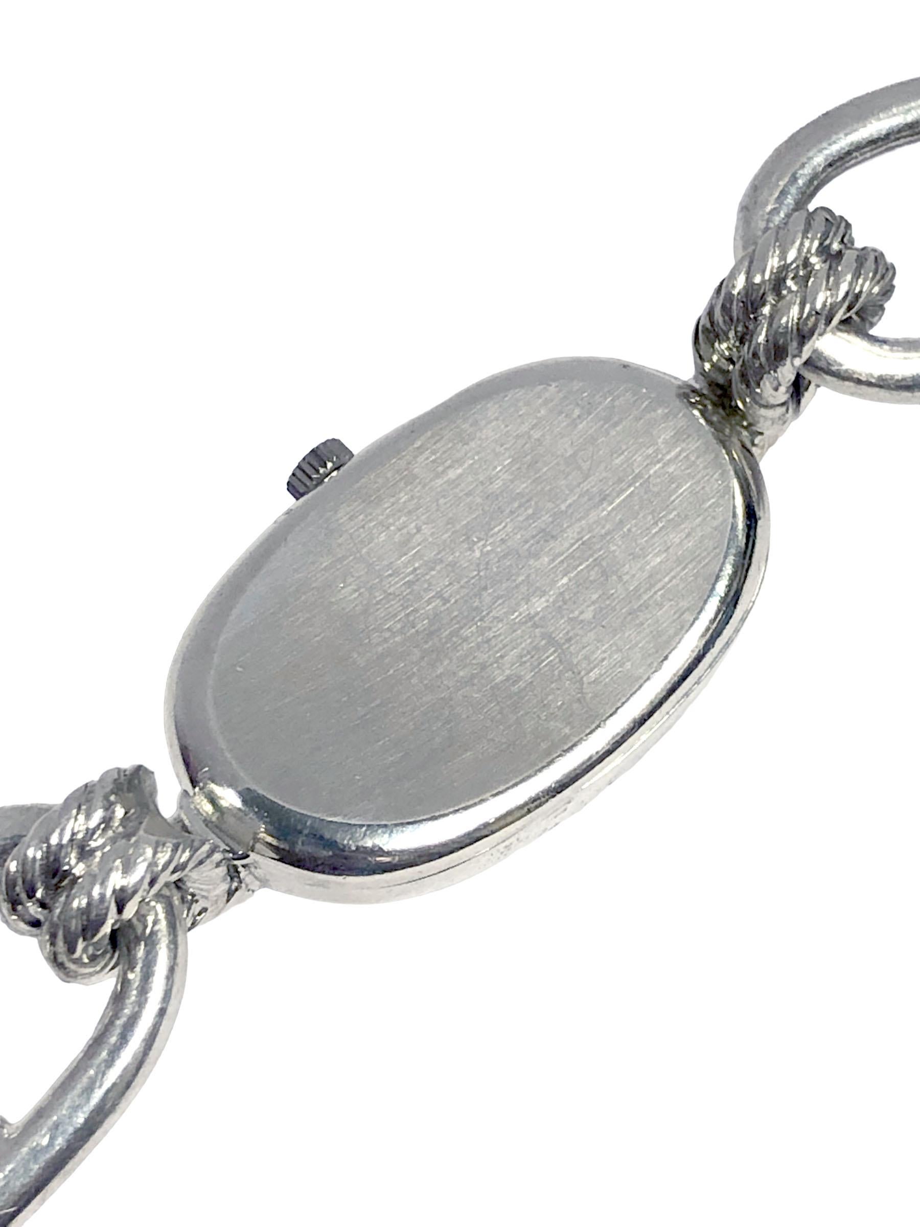 Omega De Ville Vintage Silber mechanische Armband Armbanduhr im Zustand „Hervorragend“ im Angebot in Chicago, IL