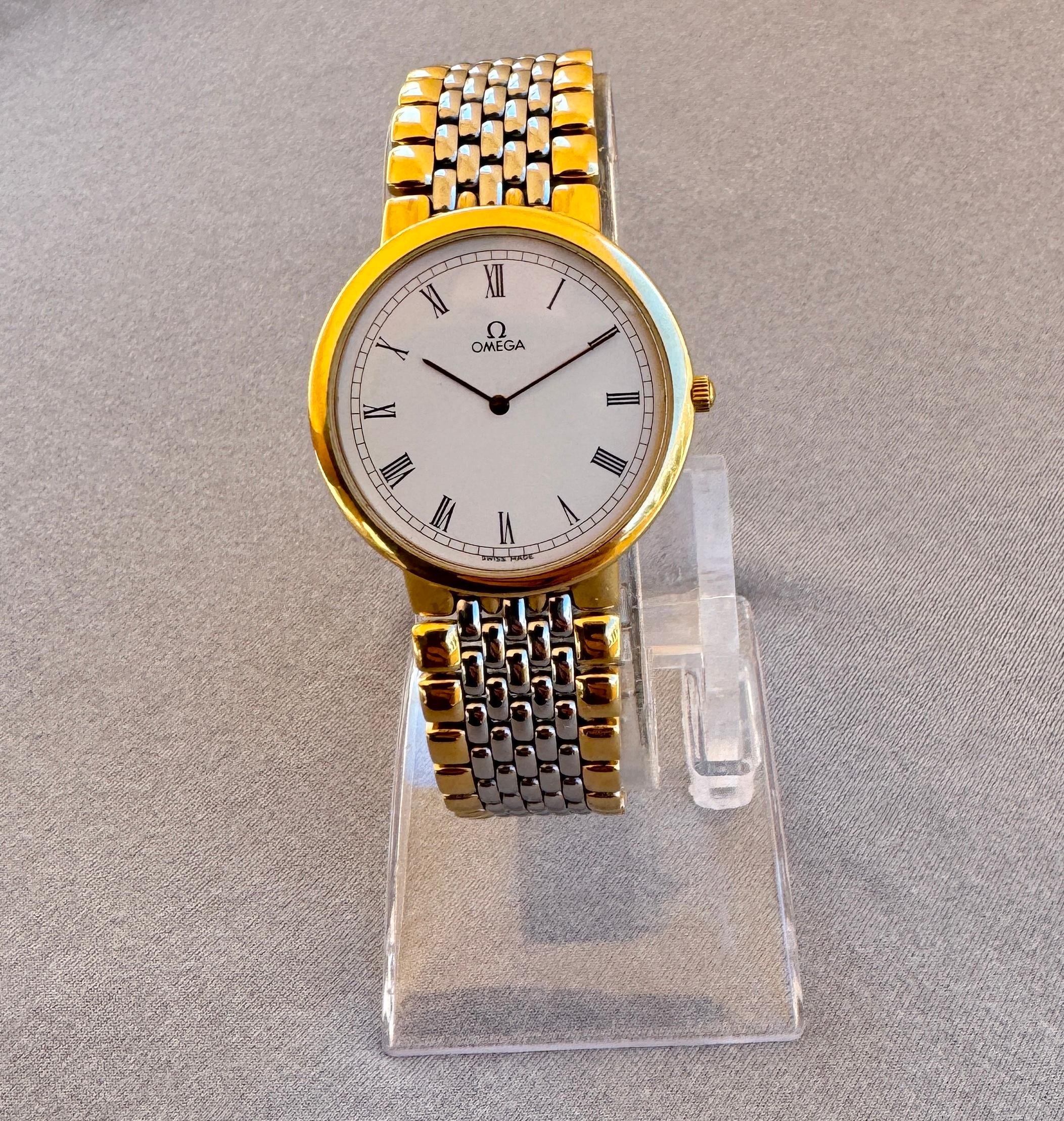 Reloj Omega De Ville Blanco Esfera Romana Fecha en venta 1
