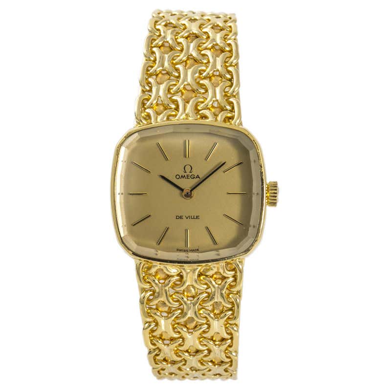 Omega De Ville Women s Hand Winding Vintage Watch 18 Karat Yellow Gold omega-de-ville-women-s-hand-winding-vintage-watch-18-karat-yellow-gold