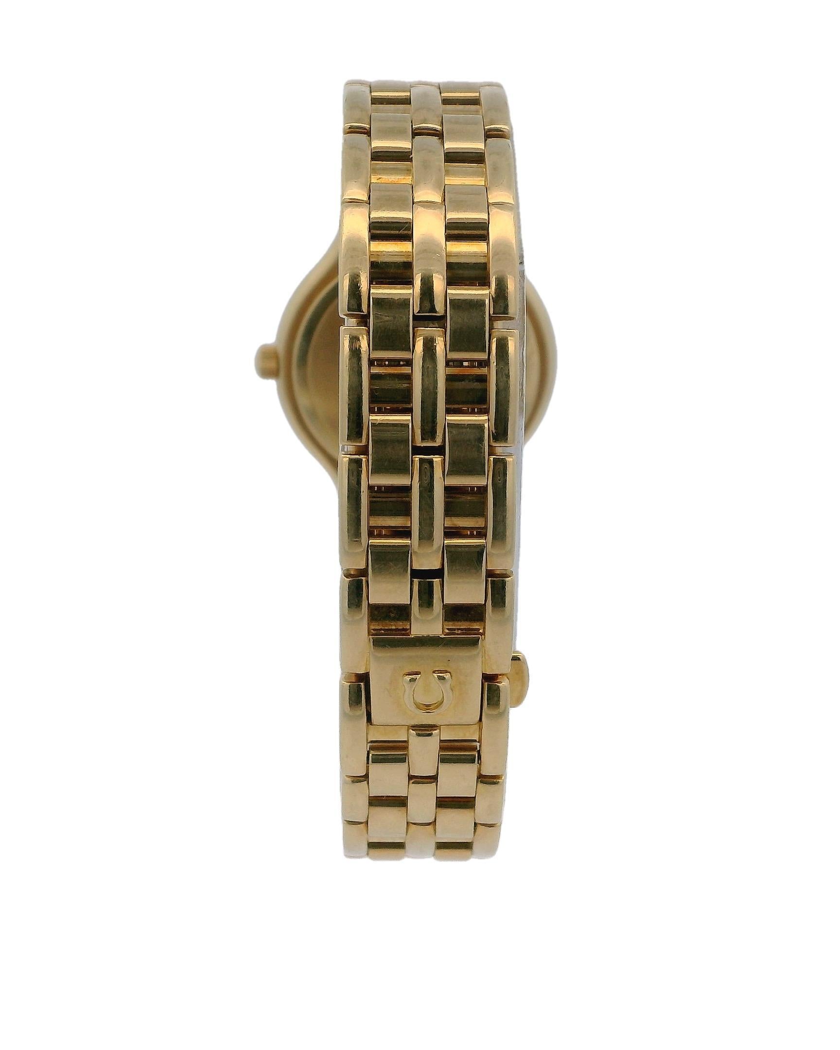 Omega DeVille 18K Yellow Gold Ladies Watch For Sale 4