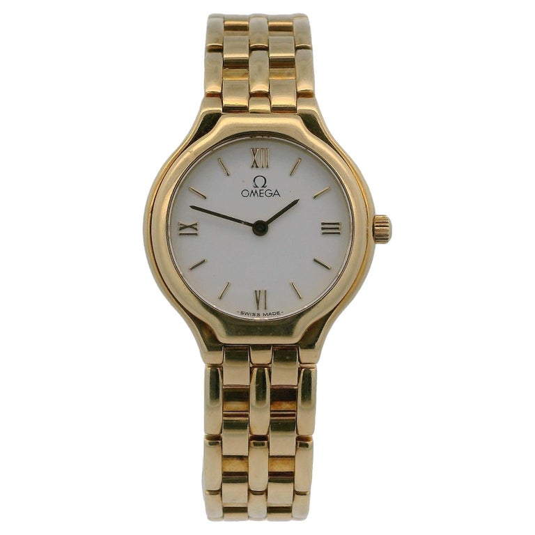 Orologio Omega DeVille da donna in oro giallo 18 carati in vendita
