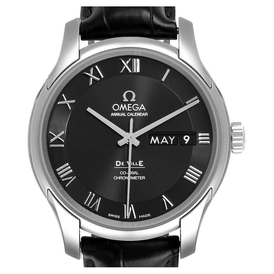Omega DeVille Herrenuhr mit Jahreskalender aus Stahl und 431.13,41.22.01.001 Box Card im Angebot
