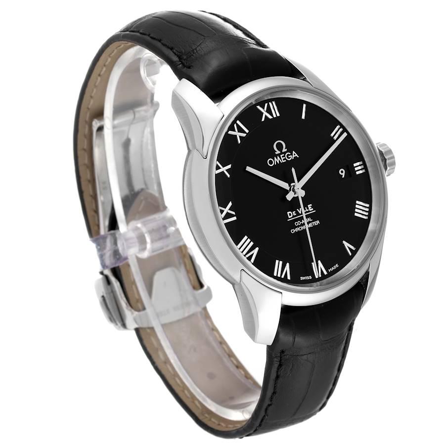 Omega DeVille Herrenuhr mit schwarzem Zifferblatt 431.10.41.21.01.001 im Zustand „Hervorragend“ im Angebot in Atlanta, GA