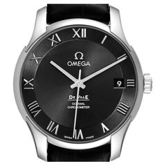 Omega DeVille Herrenuhr mit schwarzem Zifferblatt 431.10.41.21.01.001