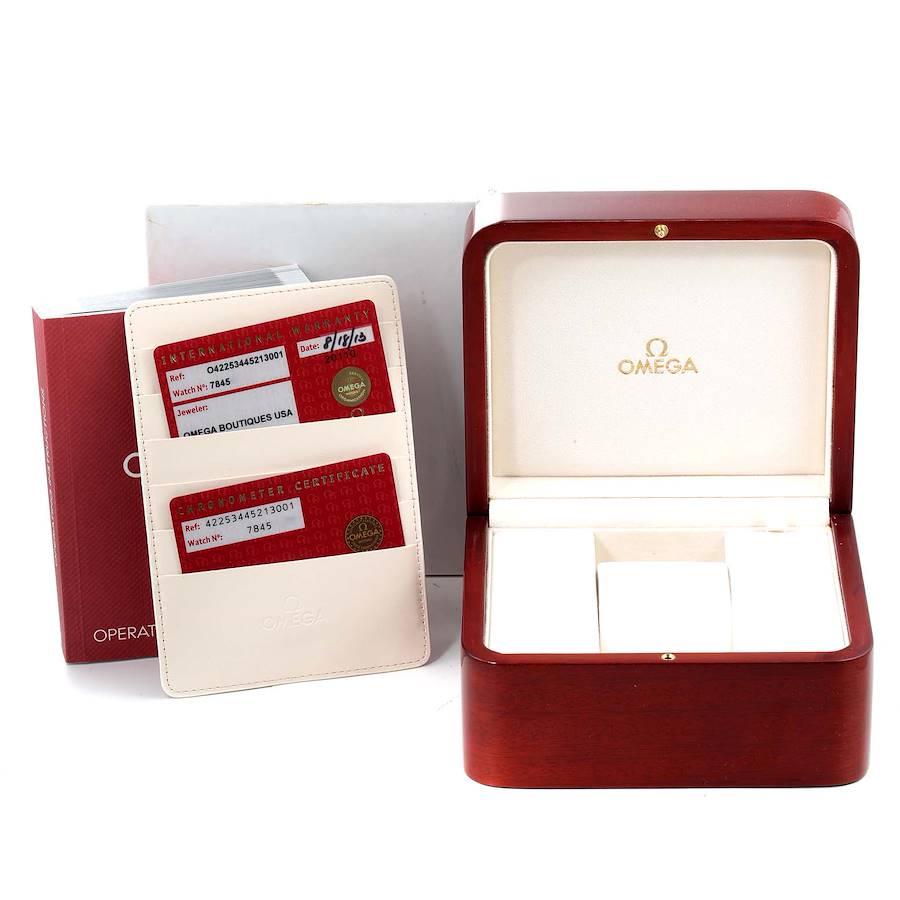 Omega DeVille Chronoscope GMT Rose Gold Watch 422.53.44.52.13.001 Box Card For Sale 2