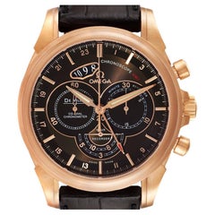Omega DeVille Chronoscope GMT Rose Gold Watch 422.53.44.52.13.001 Box Card