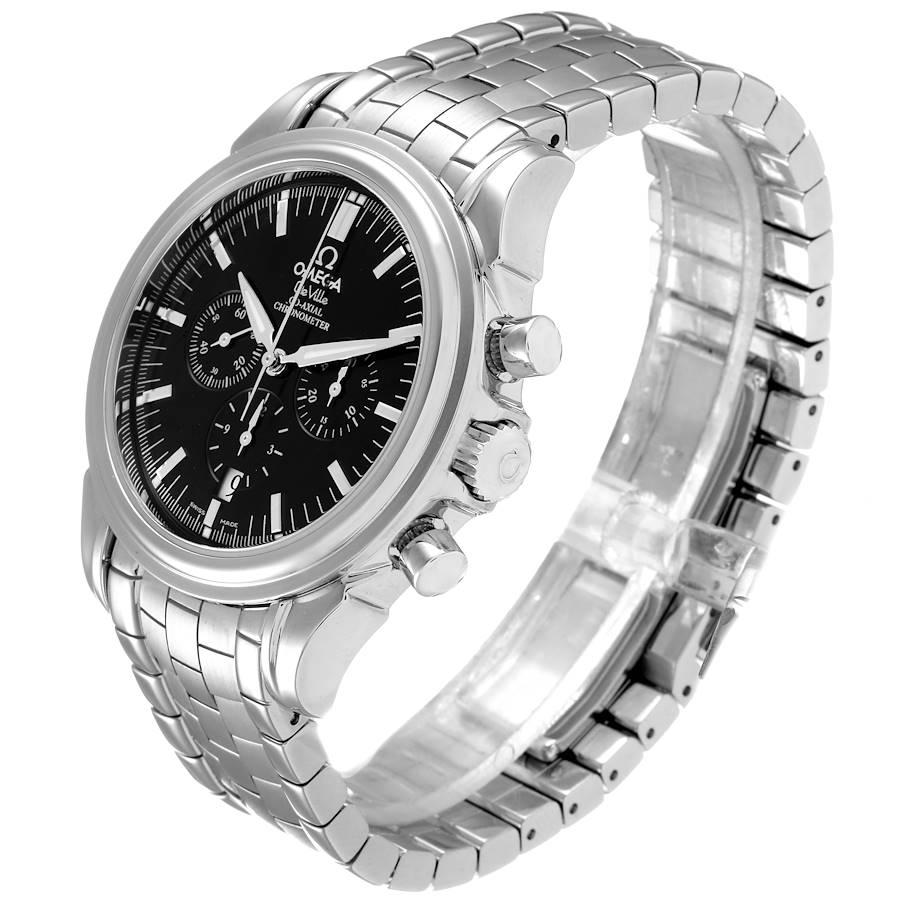 Men's Omega DeVille Co-Axial Chronograph Steel Mens Watch 4541.50.00 Box Card For Sale