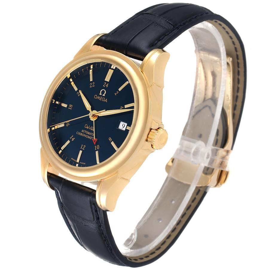 Omega Omega DeVille Co-Axial Chronometer Gelbgold Uhr 4633.80.00 Box Card Herren im Angebot