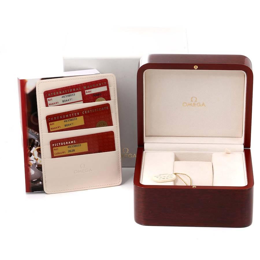Omega Omega DeVille Co-Axial Chronometer Gelbgold Uhr 4633.80.00 Box Card im Angebot 5