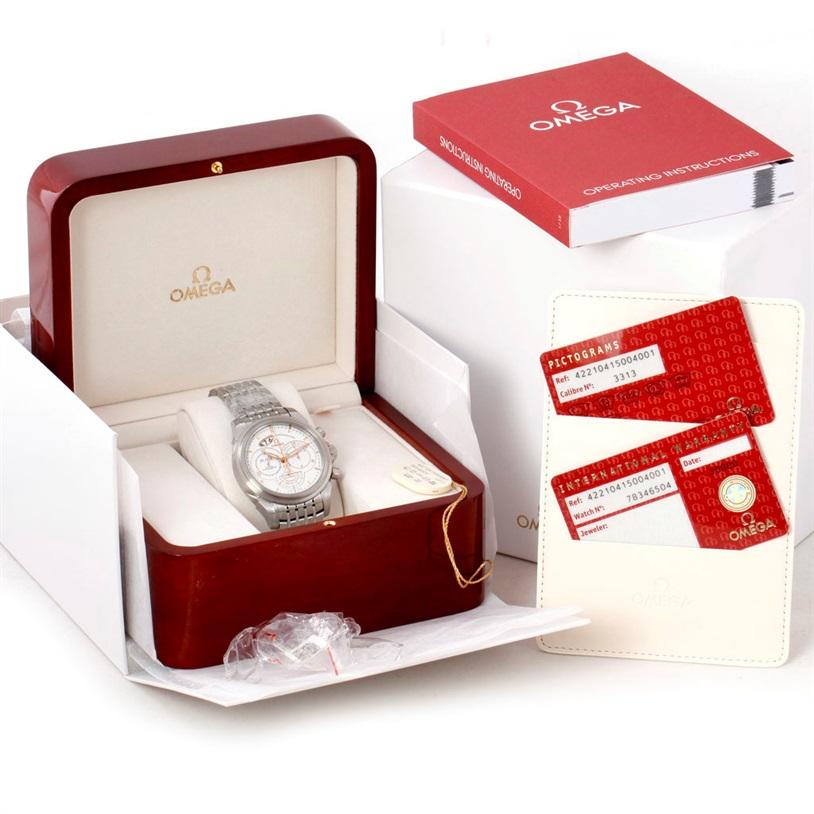 Omega DeVille Co-Axial Chronoscope Watch 422.10.41.50.04.001 Unworn 6