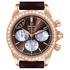 Omega DeVille Co-Axial Rose Gold Diamond Ladies Watch 4677.60.37