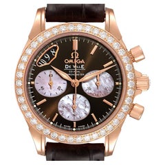 Omega DeVille Co-Axial Rose Gold Diamond Ladies Watch 4677.60.37