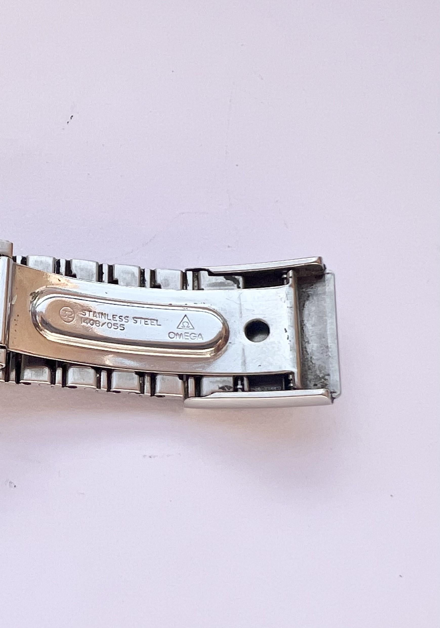 Omega DeVille Honigwabe Zifferblatt Ref 1950033 Cal 1365 volle Bar zwei Tone Uhr im Zustand „Gut“ in Toronto, CA
