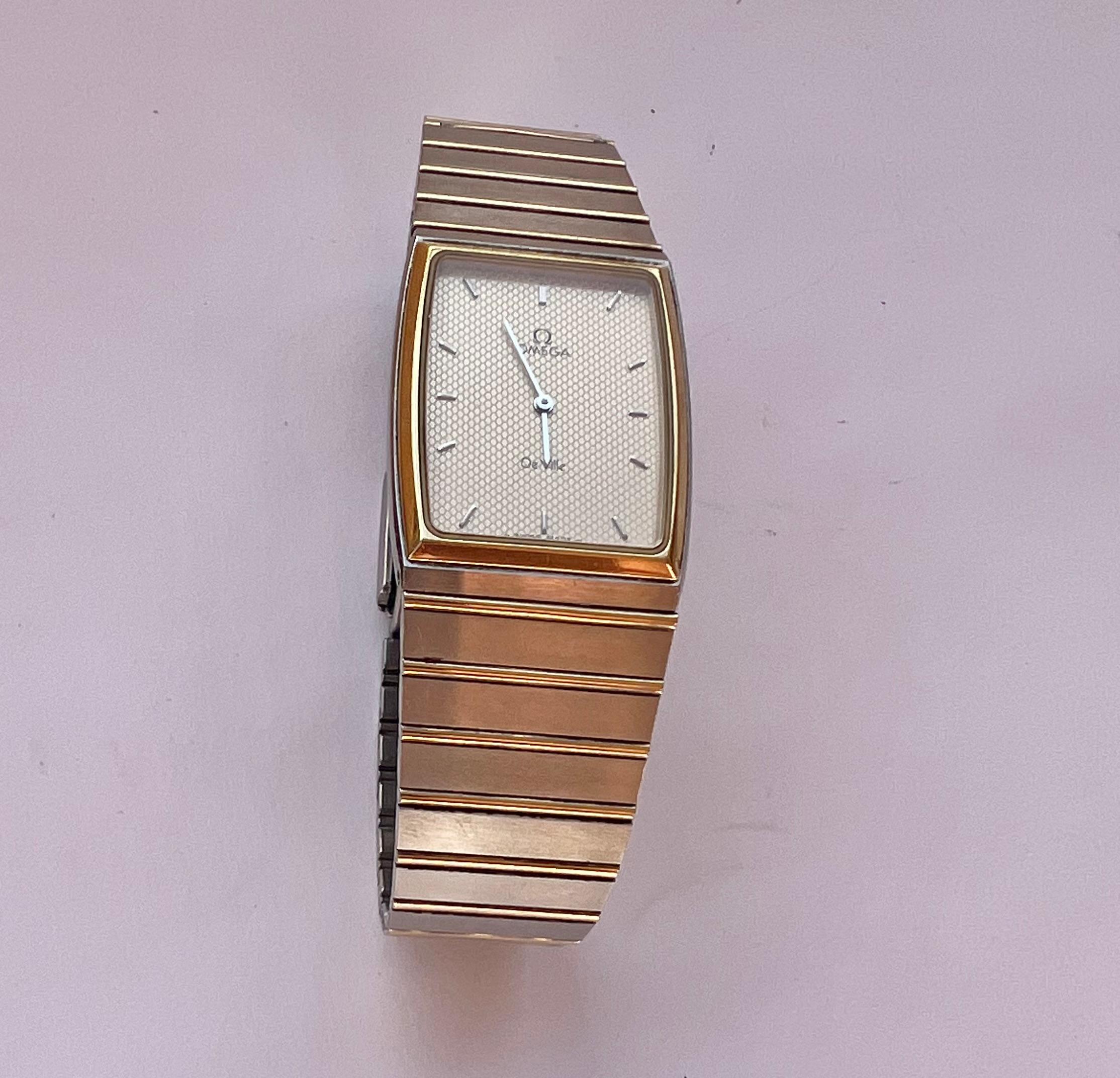 Omega DeVille Honigwabe Zifferblatt Ref 1950033 Cal 1365 volle Bar zwei Tone Uhr 3