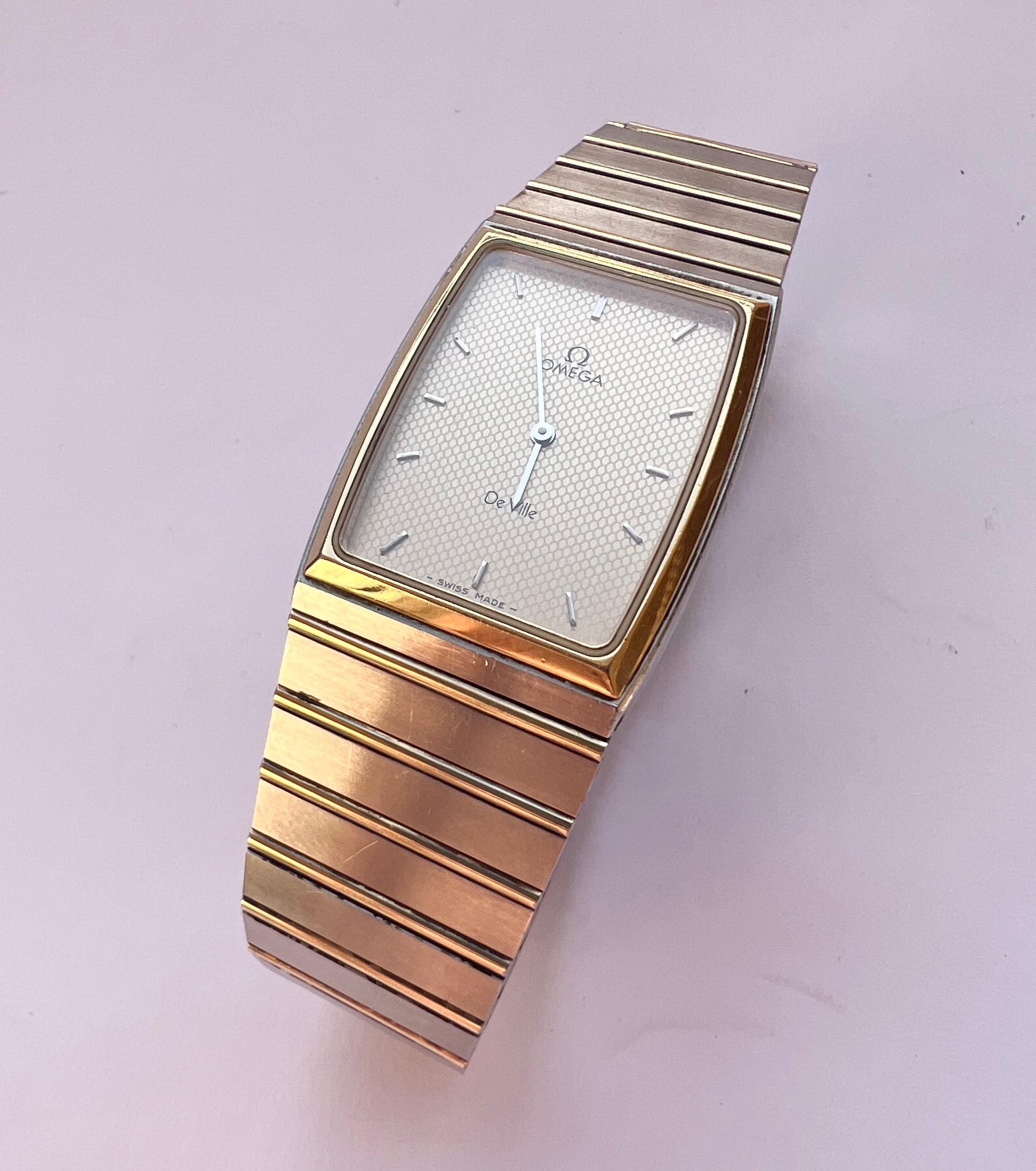 Omega DeVille Honigwabe Zifferblatt Ref 1950033 Cal 1365 volle Bar zwei Tone Uhr 5