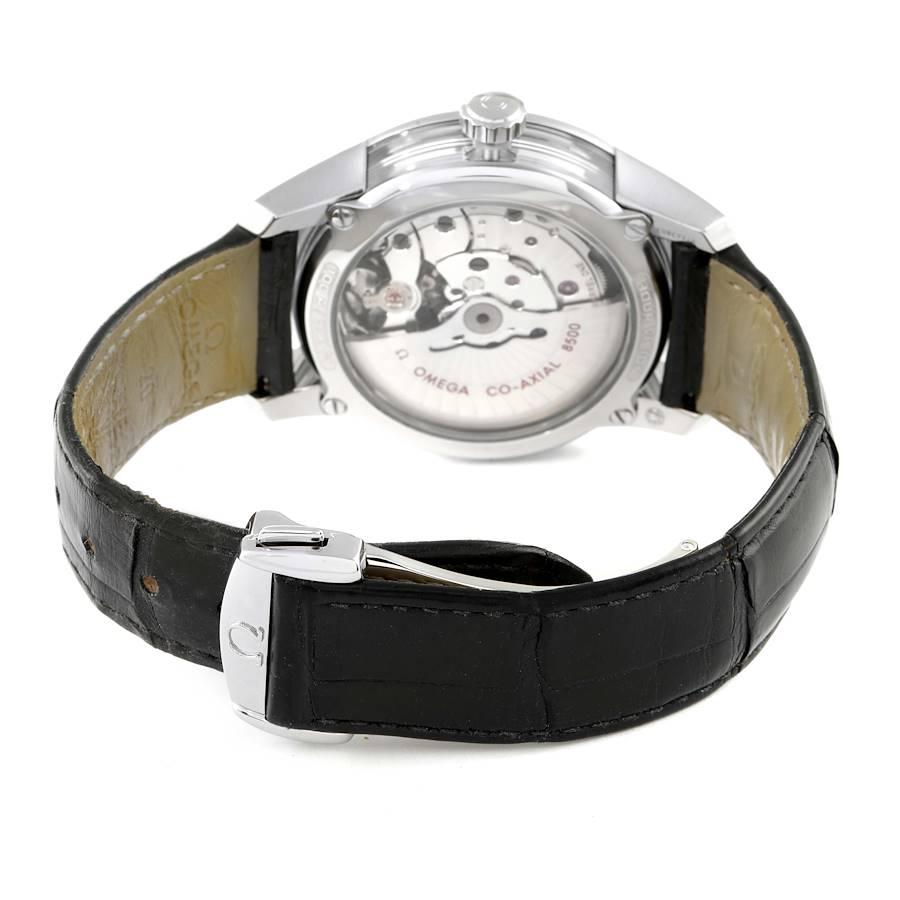 Men's Omega DeVille Hour Vision Blue Dial Steel Watch 431.33.41.21.03.001 Box Card For Sale