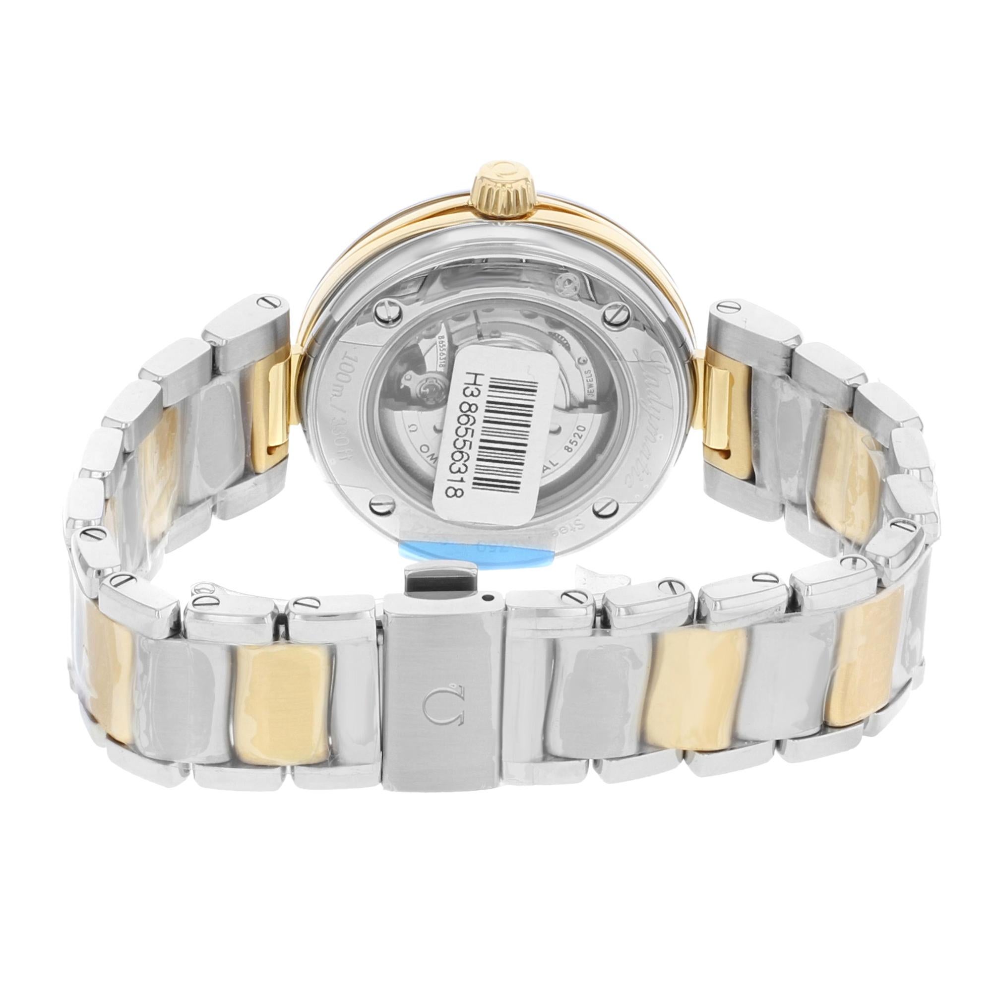 Modern Omega DeVille Ladymatic 425.20.34.20.55.002 Steel & 18K Yellow Gold Ladies Watch
