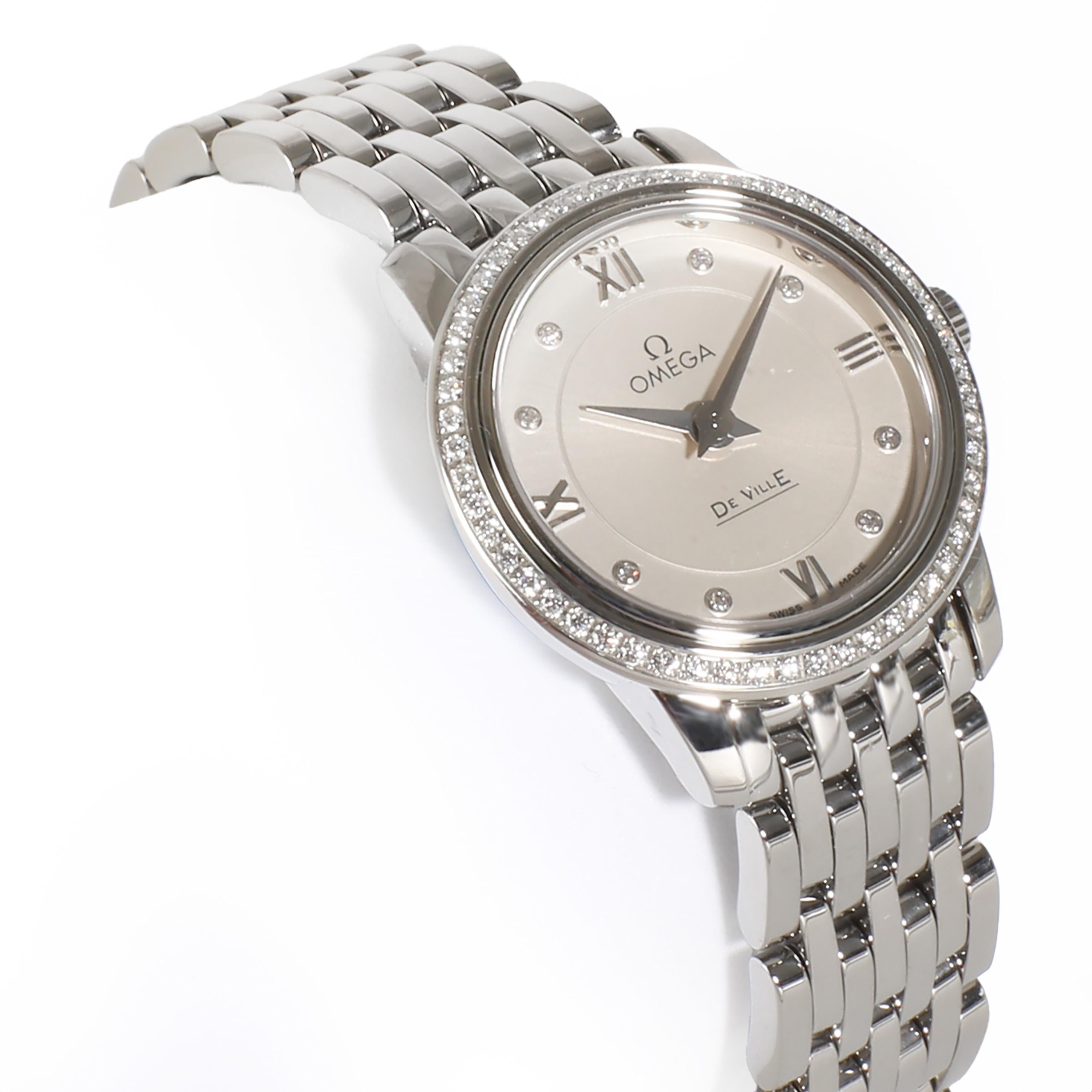 Omega DeVille Prestige 424.15.24.60,52.001 Damenuhr in  Rostfreier Stahl im Angebot 1