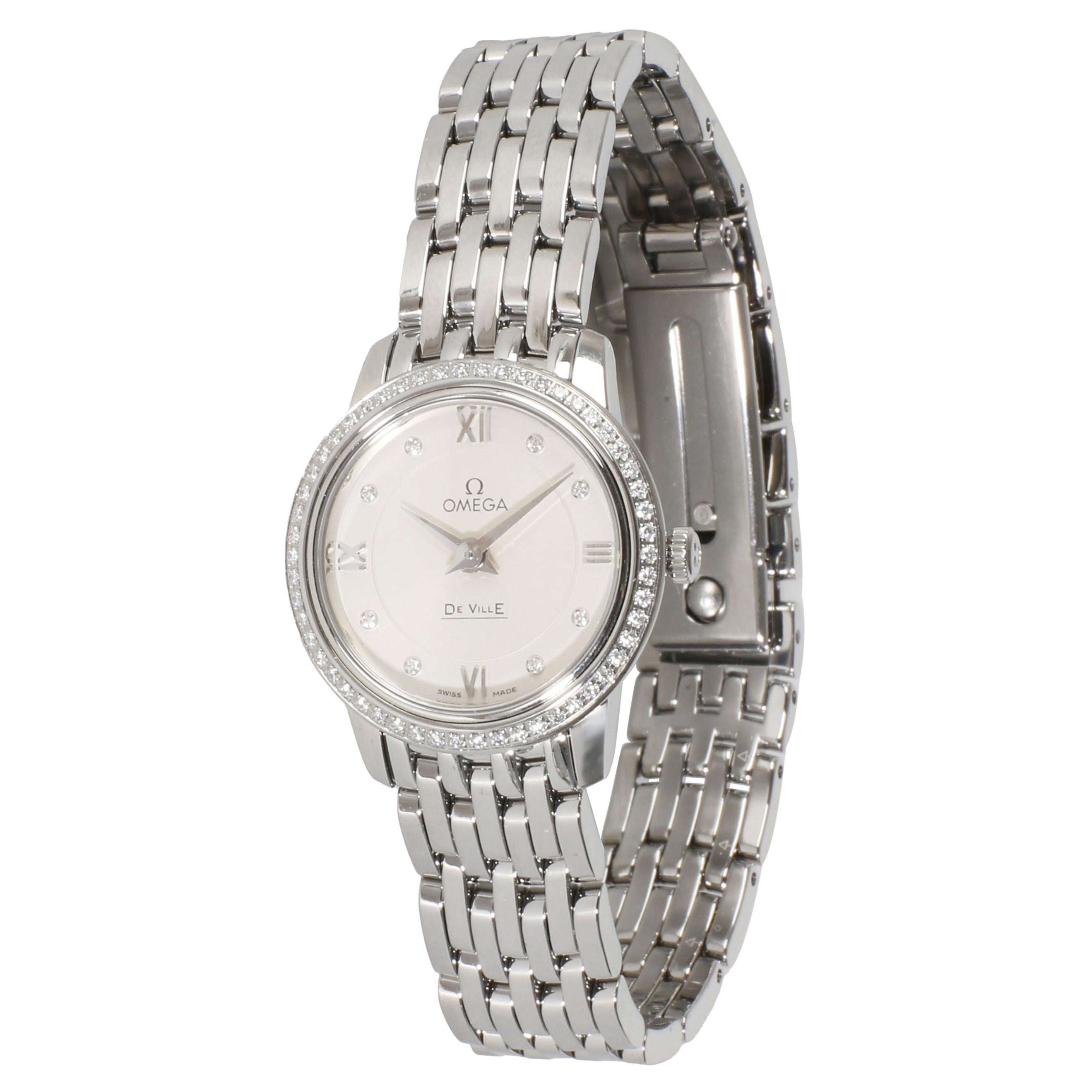 Omega DeVille Prestige 424.15.24.60,52.001 Damenuhr in  Rostfreier Stahl im Angebot