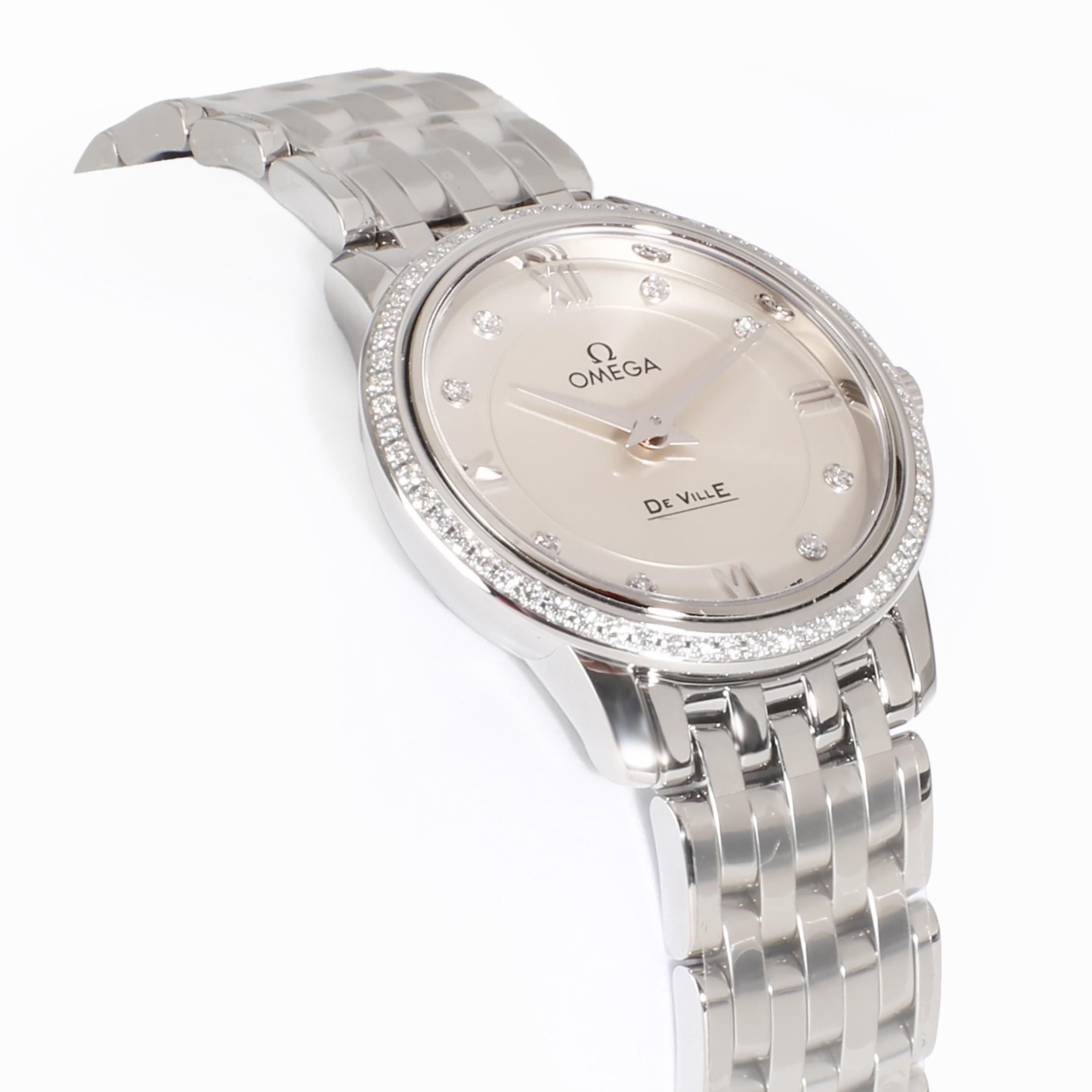 Omega DeVille Prestige 424.15.27.60.52.001 Women's Watch in  Stainless Steel For Sale 1