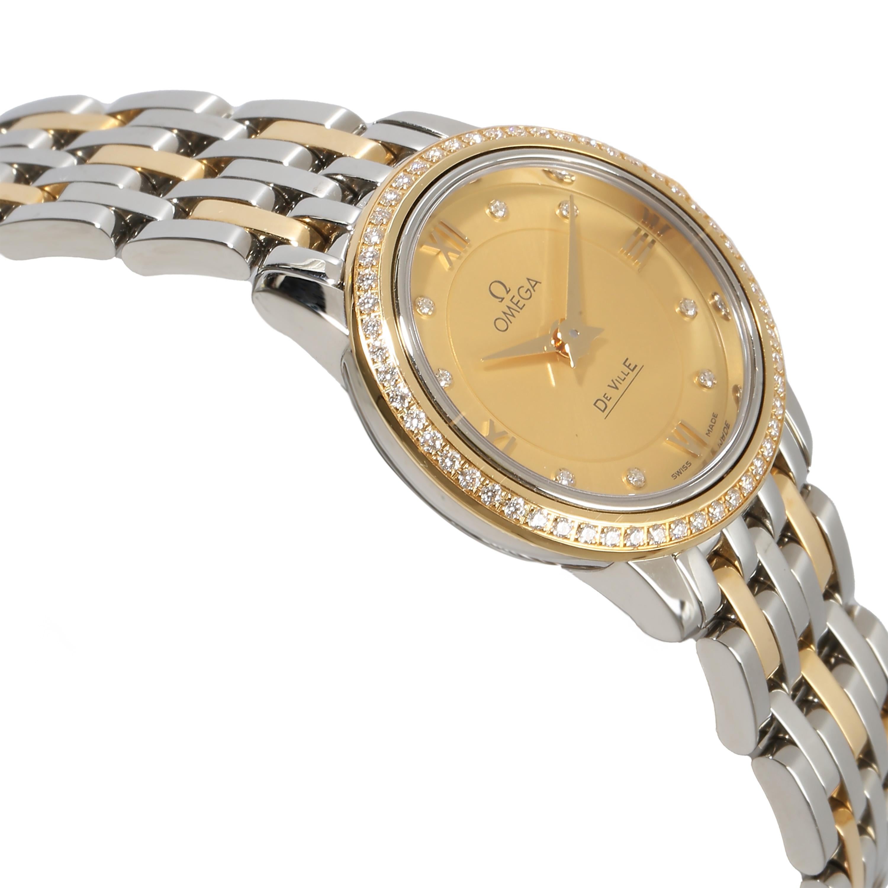 Omega DeVille Prestige 424.25.24.60.58.001 Women's Watch in 18kt Stainless Steel For Sale 1