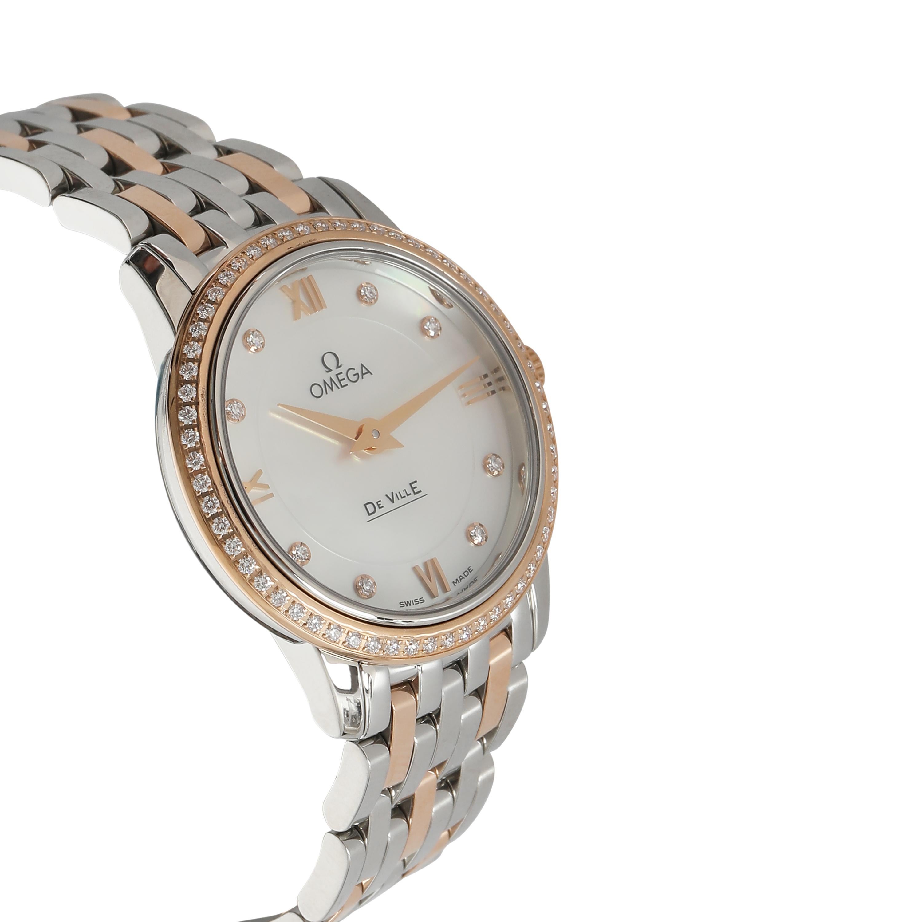 Omega DeVille Prestige 424.25.27.60.55.002 Women's Watch in 18kt Stainless Steel For Sale 1