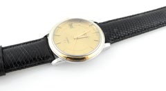 Omega DeVille Prestige Men's 18k Yellow Gold and Steel Automatic Watch Gold Dial