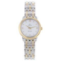 Used Omega DeVille Prestige Mother of Pearl Dial Steel Gold Watch 424.20.24.60.05.001