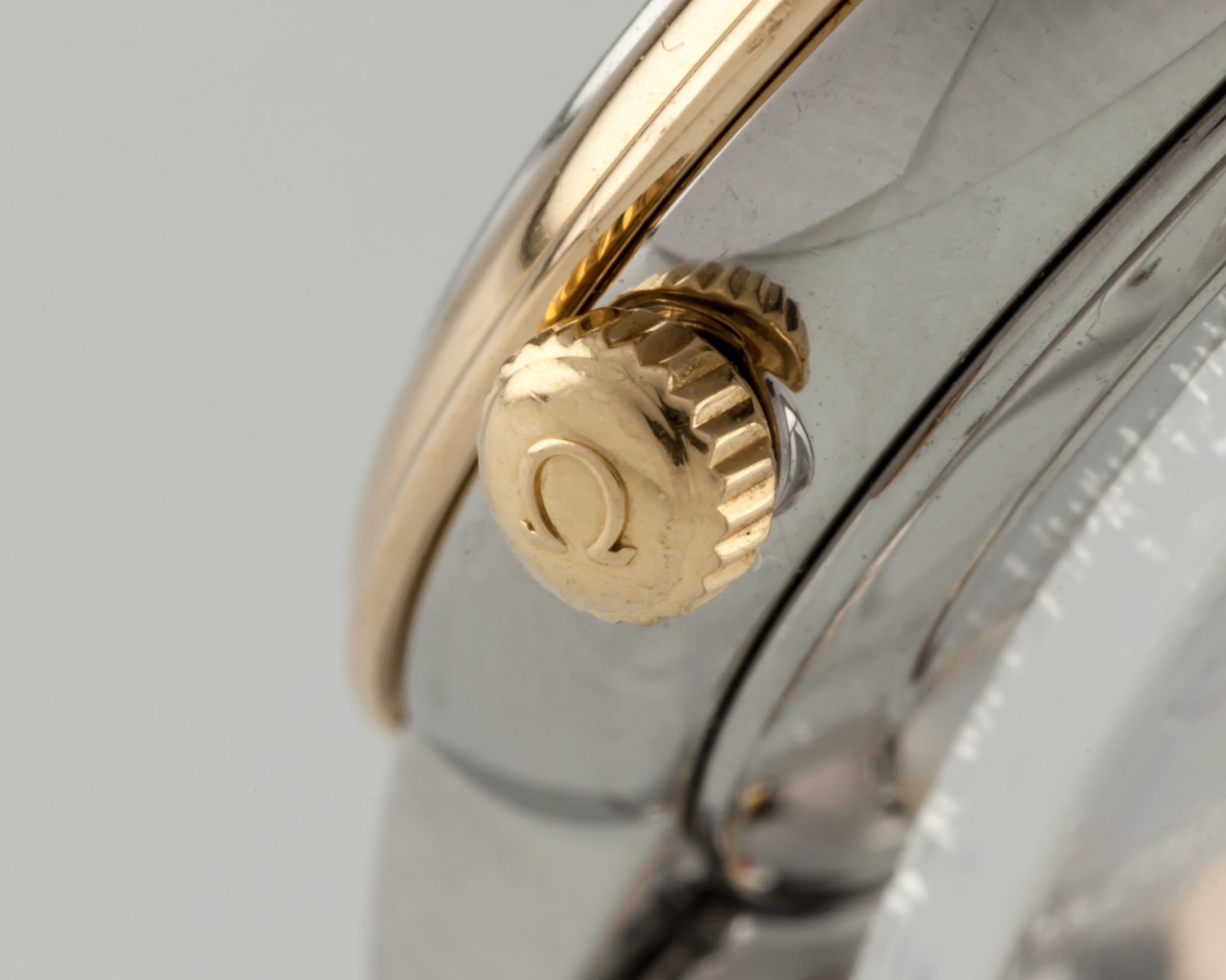 Omega Montre pour femme DeVille Prestige en quartz bicolore avec pochette et papiers, avec montre et cadran en vente 1