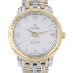 Omega DeVille Prestige Steel Gold Ladies Quartz Watch 424.20.24.60.05.001
