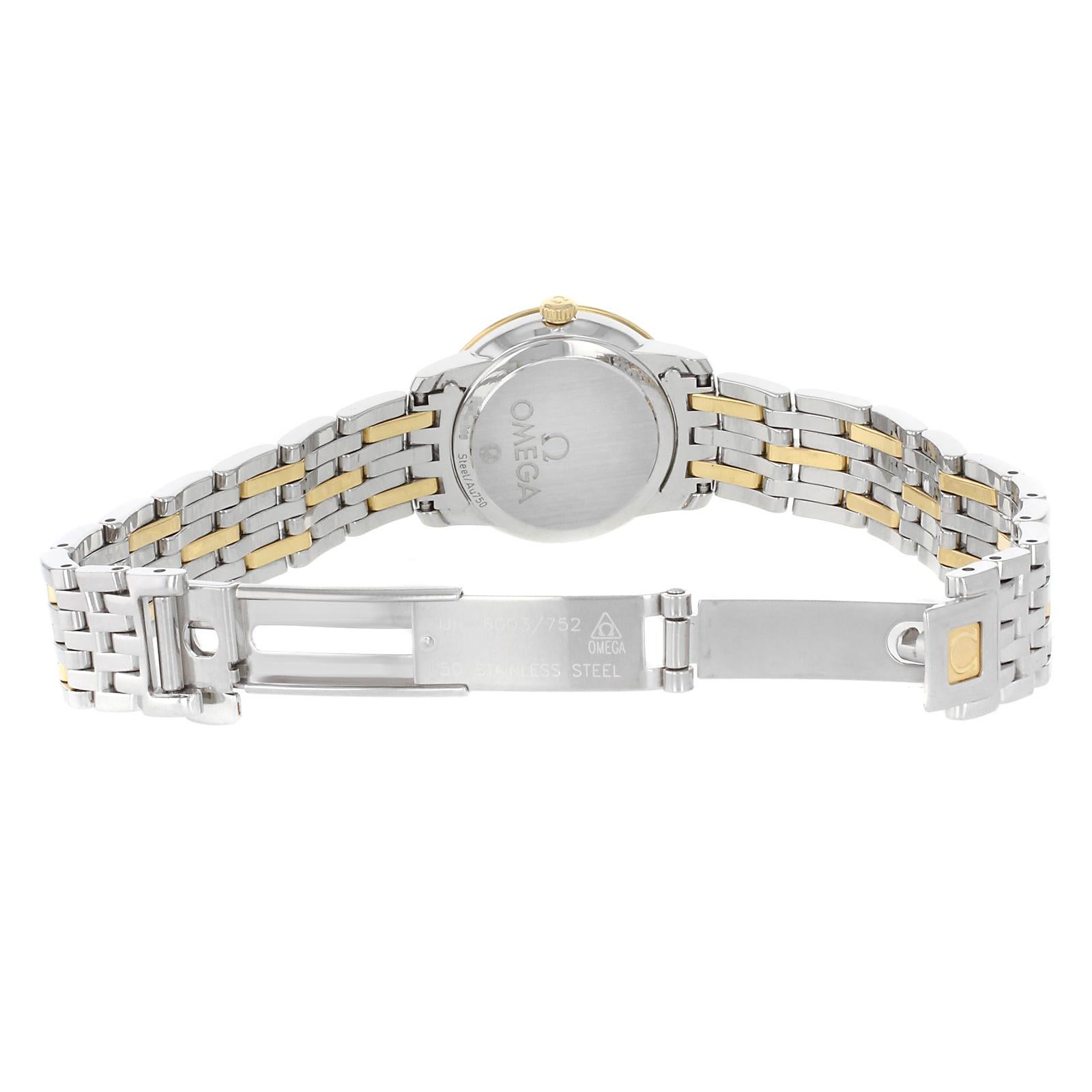Omega DeVille Prestige Steel Gold Ladies Quartz Watch 424.20.24.60.05.001 1